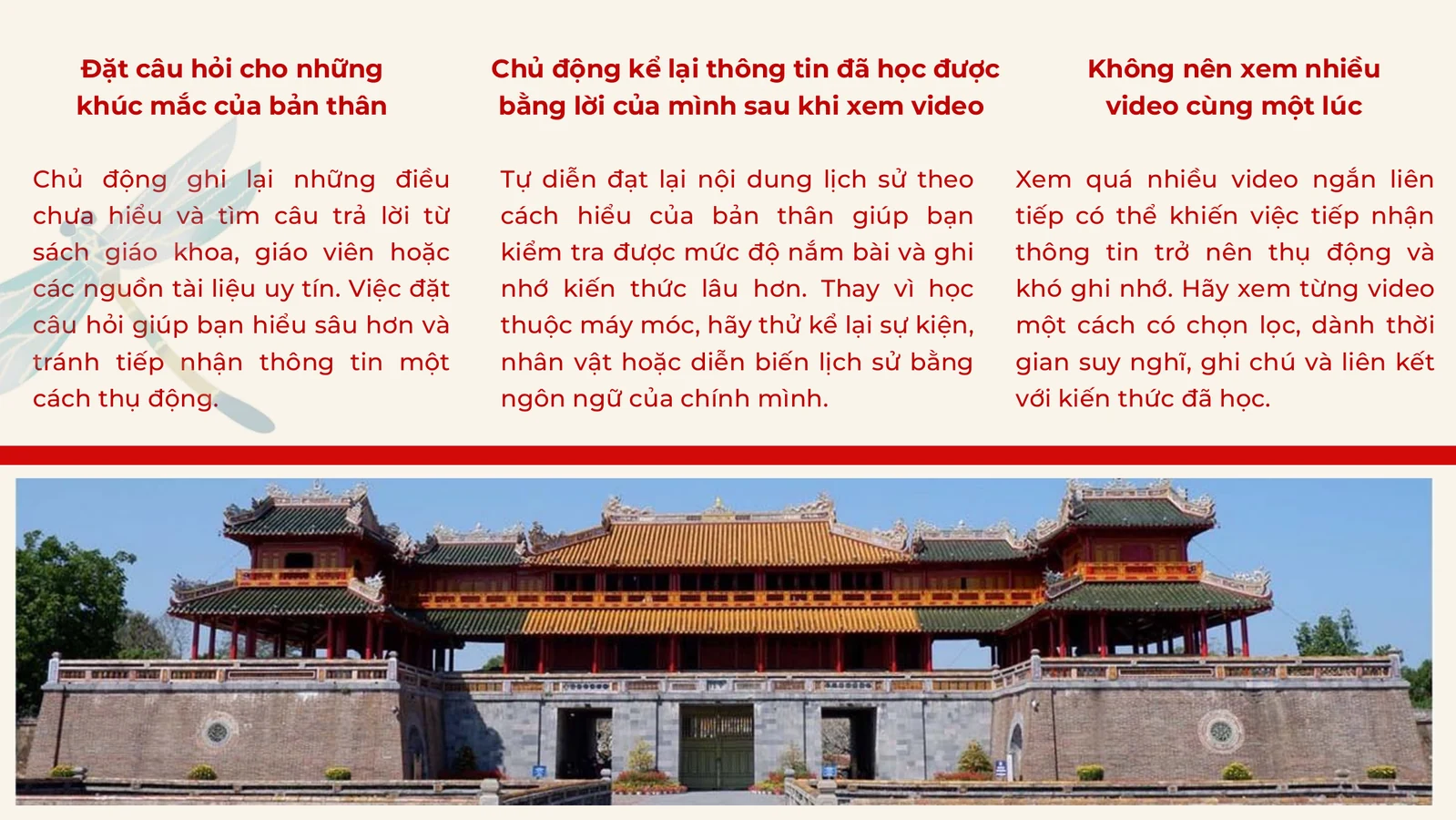 Đặt câu hỏi, kể lại kiến thức và xem video có chọn lọc